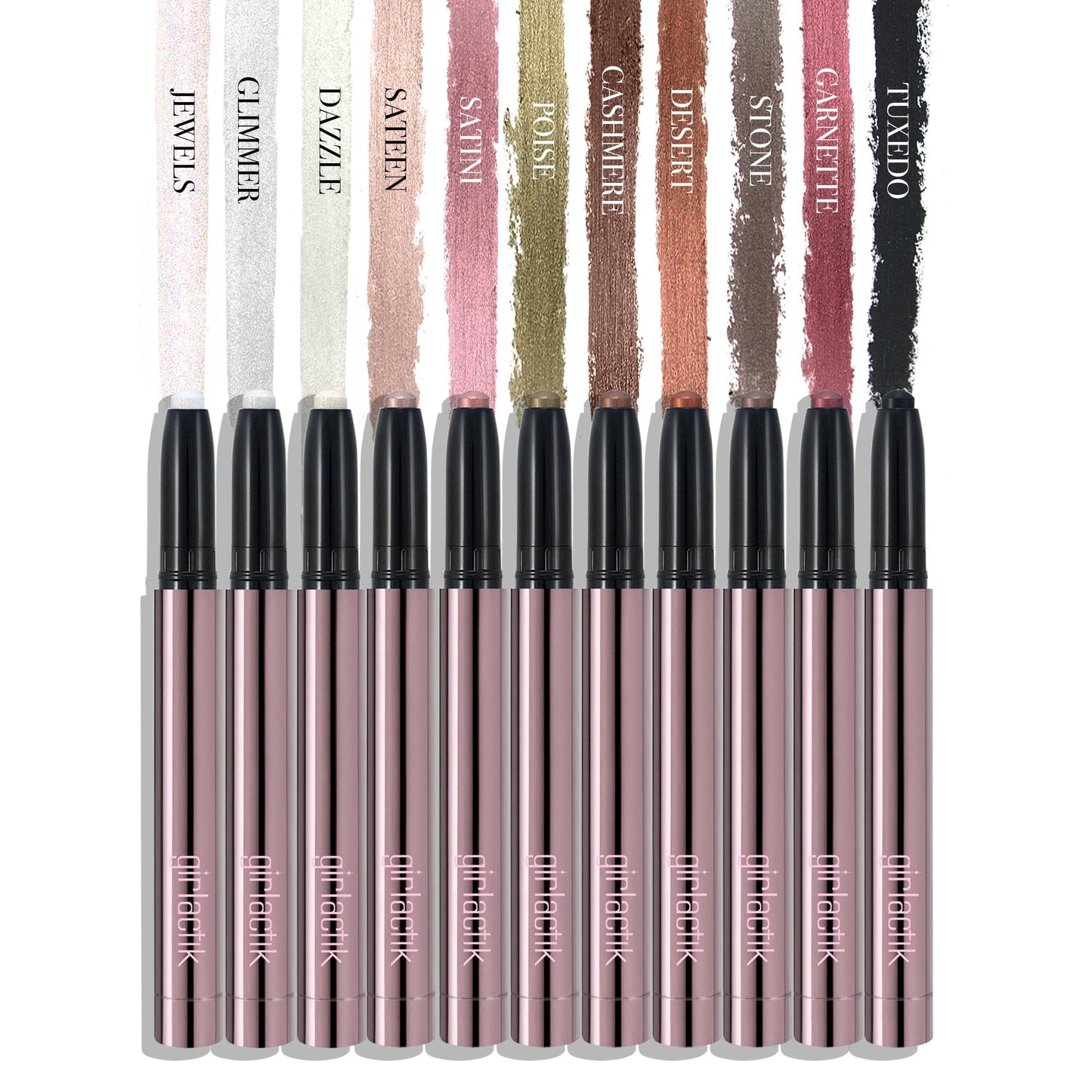 Girlactik Shadow Stick – Long-Wearing Cream Eyeshadow Stick, Blendable & Smudge-Resistant Eye Makeup – Vegan, Cruelty-Free, Easy One-Swipe Application (Cashmere)
