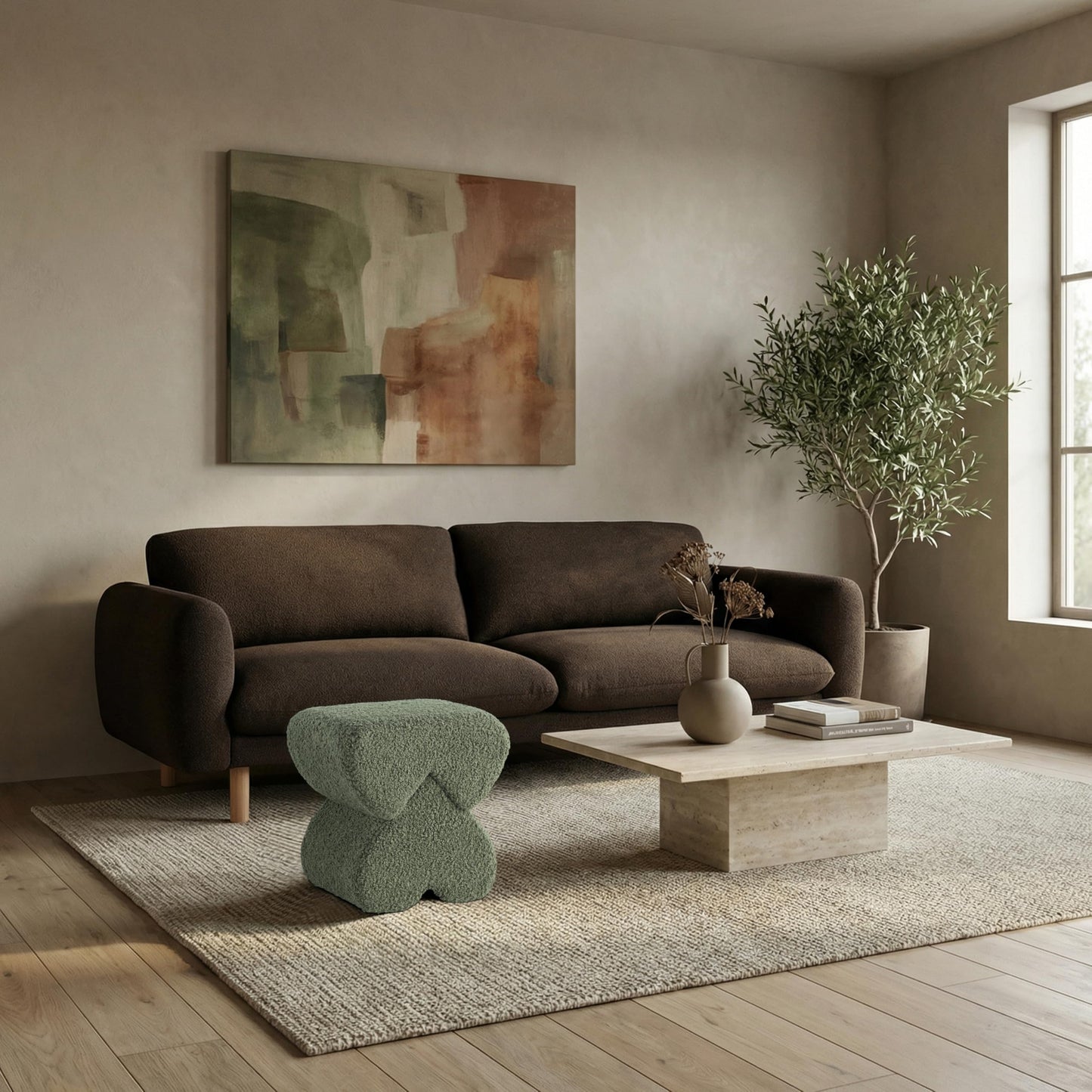 Get Set Style Heart-Shaped Ottoman with Soft Padded Seat, Multifunctional Vanity Stool for Makeup, Upholstered Footrest Stool Ottoman Foot Stool for Living Room, Bedroom