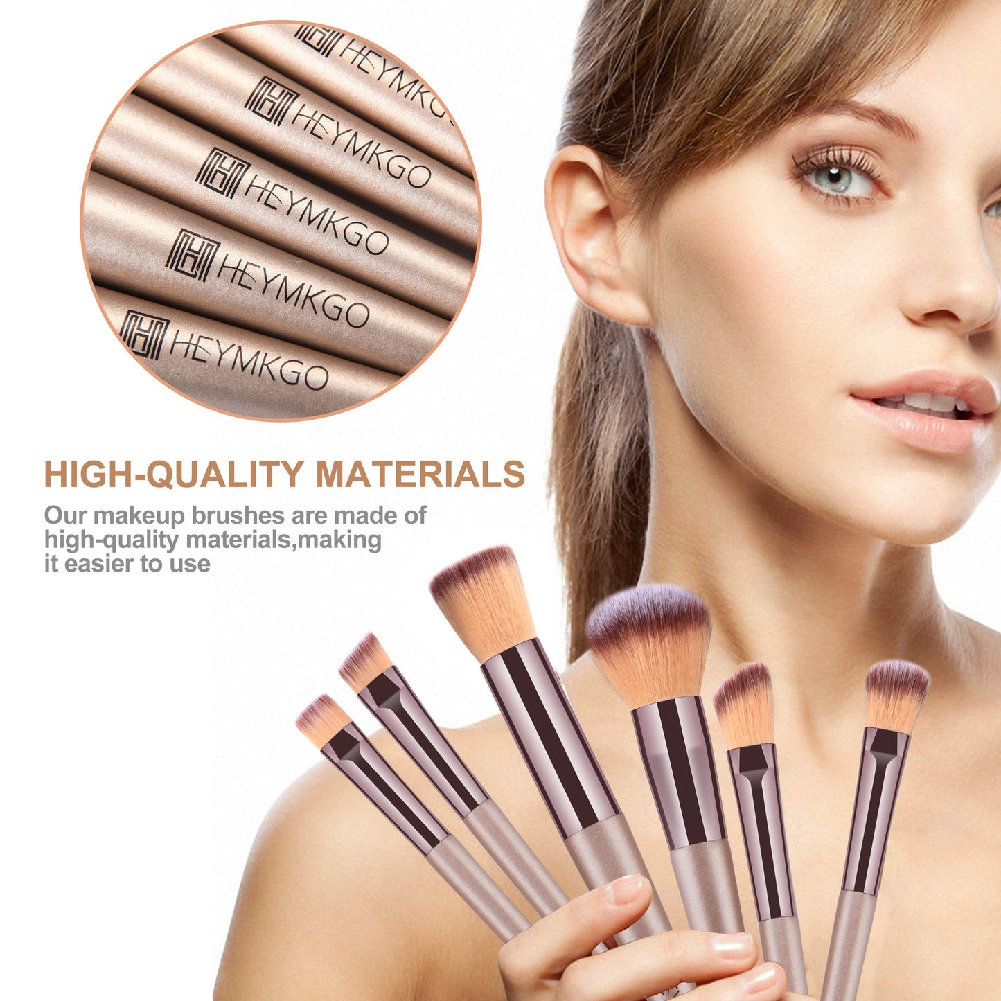 15PCS Champagne Gold Makeup Brushes & 22Pcs Makeup Brushes Set Professional with Fold Case Make up Brushes Gift Set