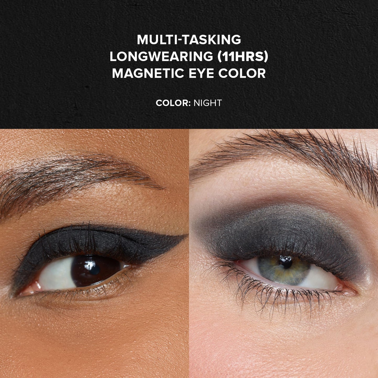Nudestix Magnetic Matte Eye Color – 3-in-1 Long-Wear Cream Eyeshadow Pencil, Eyeliner & Primer | Waterproof, Budge-Proof Matte Finish | Vegan & Cruelty-Free Eye Makeup, Shade: Night
