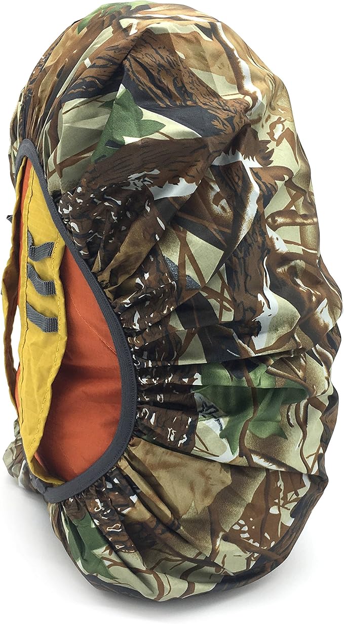 Silfrae Waterproof Rucksack Cover Backpack Rain Cover 30L-100L for Travel Climbing Hiking (Leaf Camo, 30L-40L)