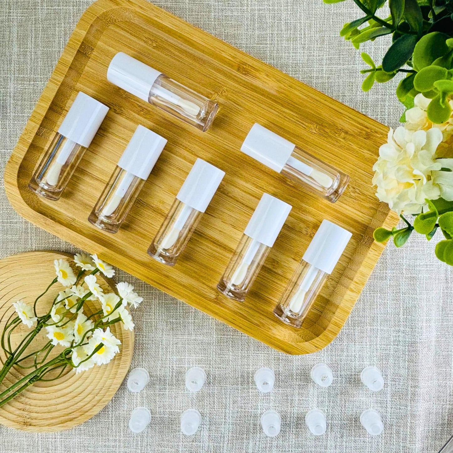 MOCIKE 10PCS Empty Lip Gloss Tubes, 6ml whiteContainers With Thick Wand for DIY Making